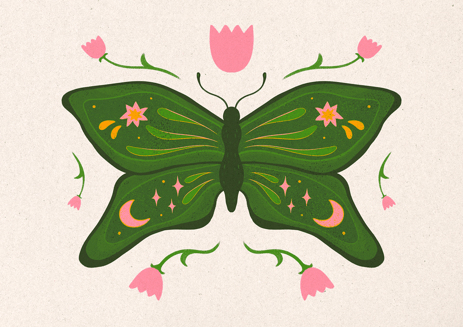 Flower Butterfly (Green)