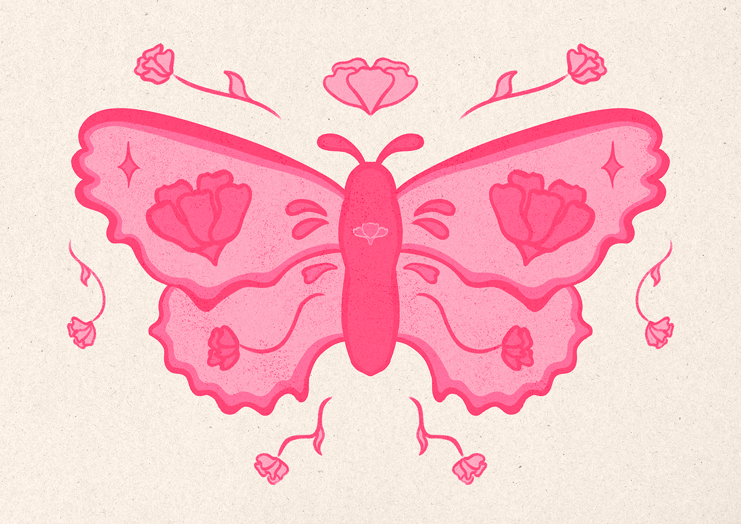 Flower Butterfly (Pink)