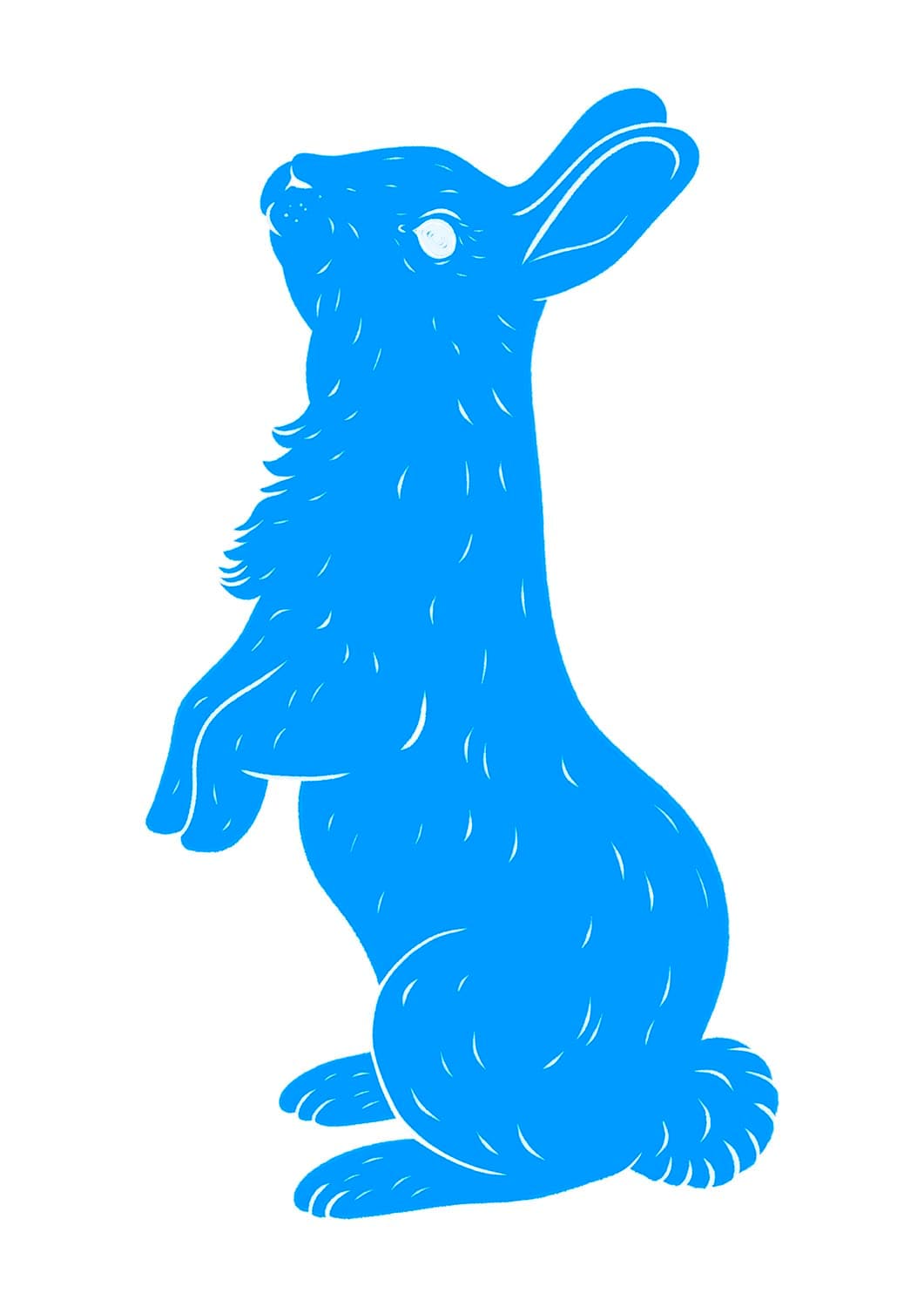 Bunny (Blue on White)