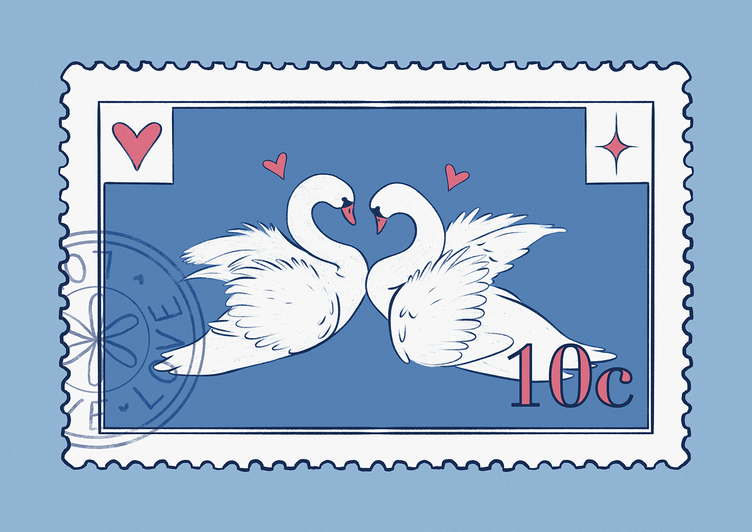 Swans Stamp